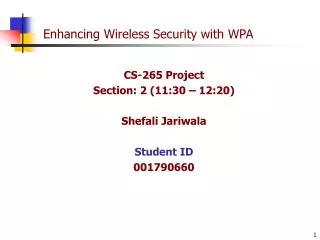 Enhancing Wireless Security with WPA