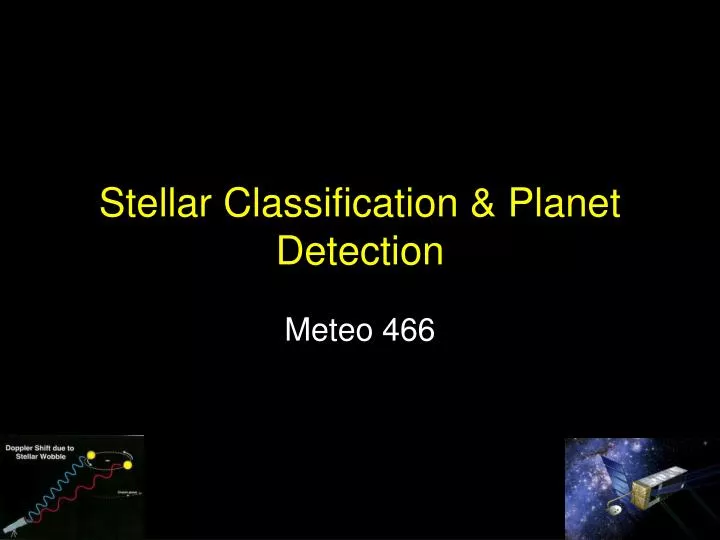 stellar classification planet detection
