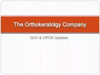 The Orthokeratolgy Company