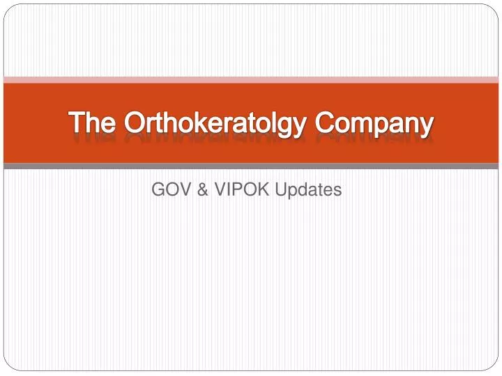 the orthokeratolgy company