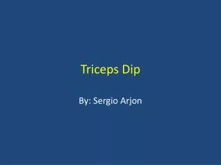 Triceps Dip