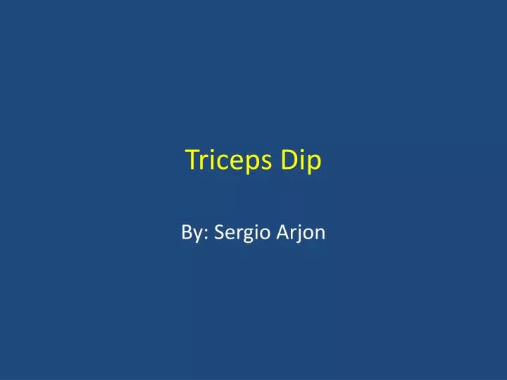 triceps dip