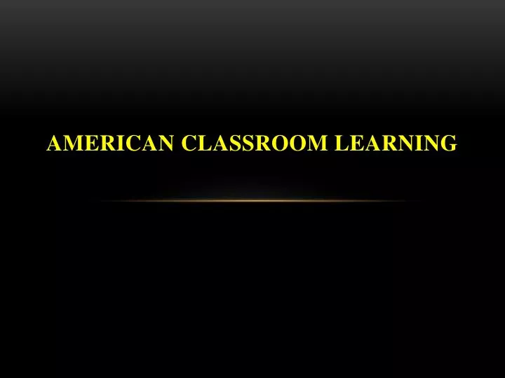 american classroom learning