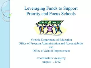 Leveraging Funds to Support Priority and Focus Schools