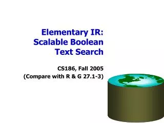 Elementary IR: Scalable Boolean Text Search
