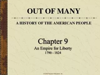 Chapter 9 An Empire for Liberty 1790 - 1824