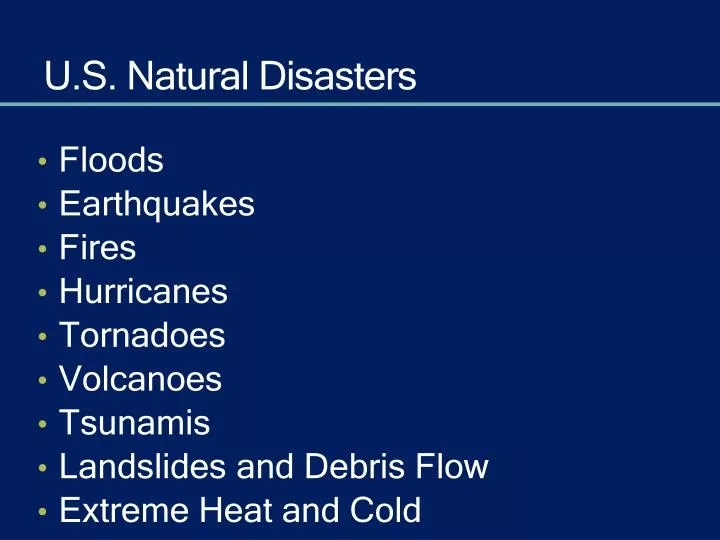 u s natural disasters