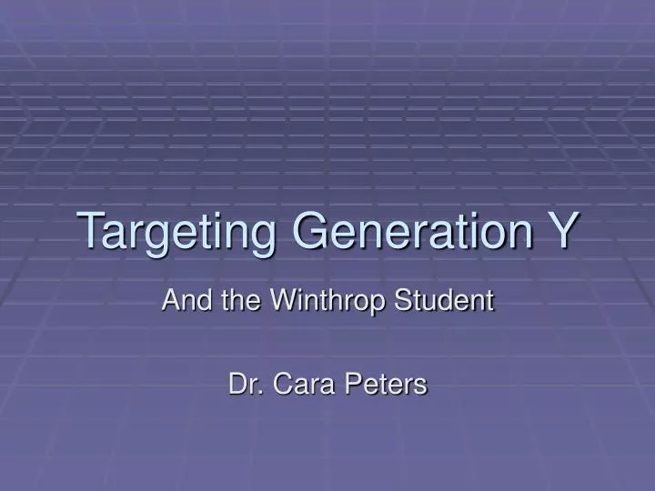 targeting generation y