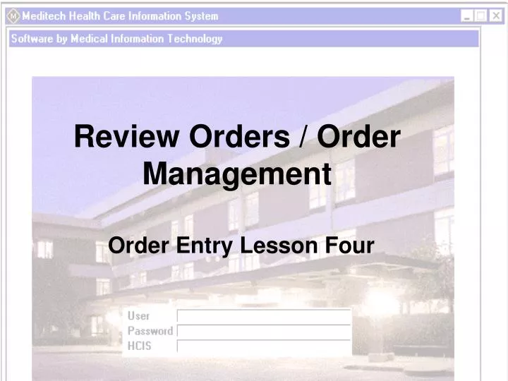review orders order management