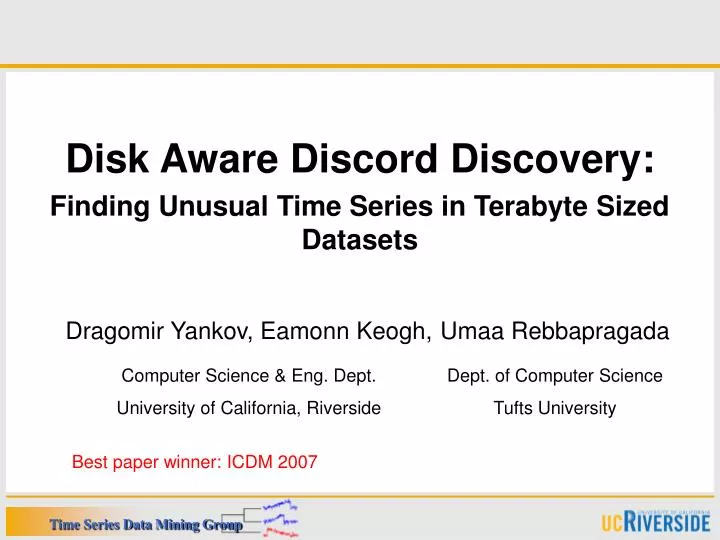 disk aware discord discovery finding unusual time series in terabyte sized datasets