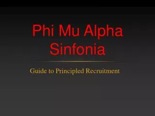 Guide to Principled Recruitment