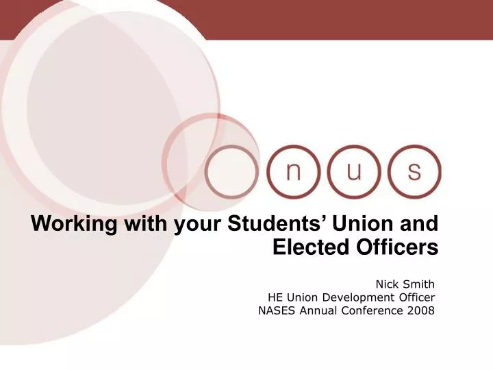 working with your students union and elected officers