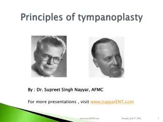 Principles of tympanoplasty