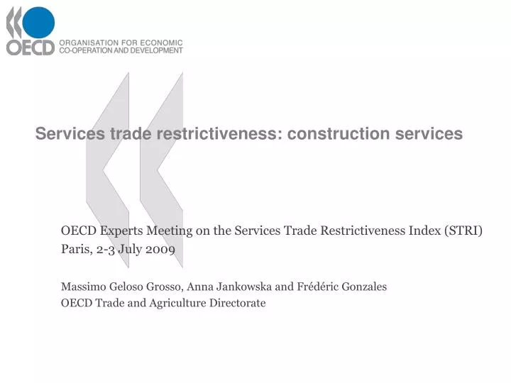services trade restrictiveness construction services