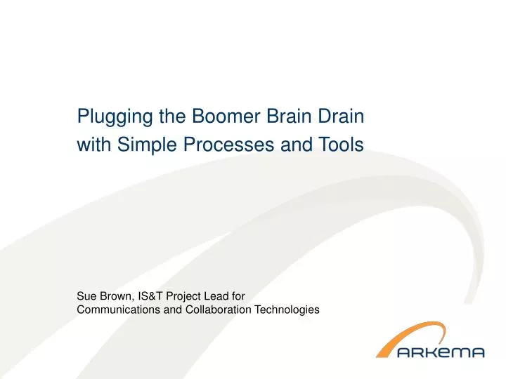 plugging the boomer brain drain with simple processes and tools