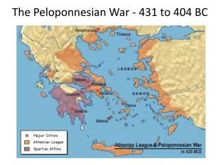The Peloponnesian War - 431 to 404 BC