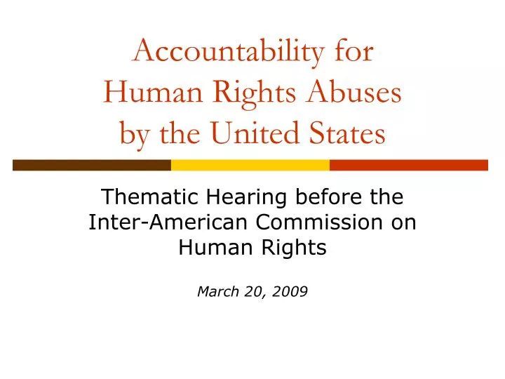 accountability for human rights abuses by the united states