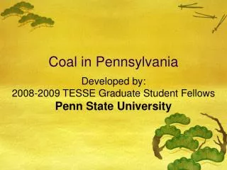 Coal in Pennsylvania