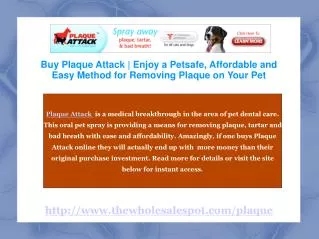 Plaque Attack Oral Dental Spray for Pet Tartar Removal