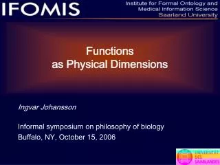 Functions as Physical Dimensions