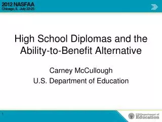High School Diplomas and the Ability-to-Benefit Alternative