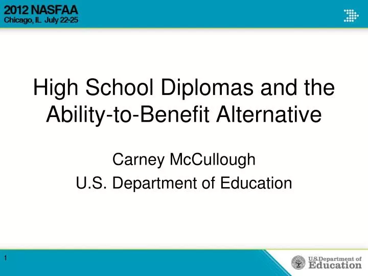 high school diplomas and the ability to benefit alternative