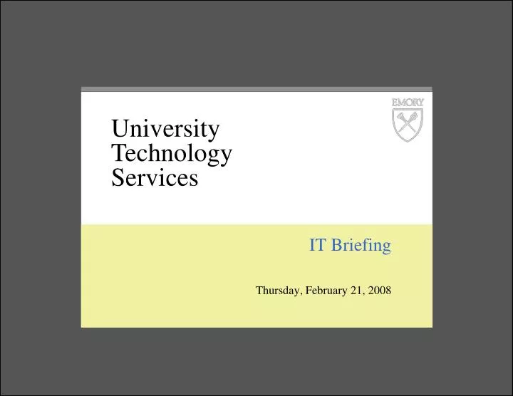 it briefing thursday february 21 2008