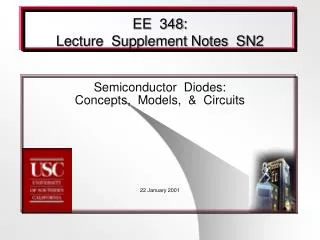 EE 348: Lecture Supplement Notes SN2
