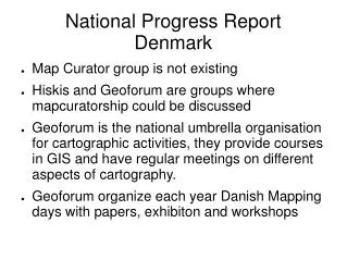 National Progress Report Denmark