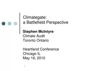 Climategate: a Battlefield Perspective