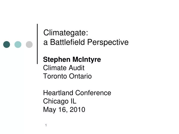 climategate a battlefield perspective