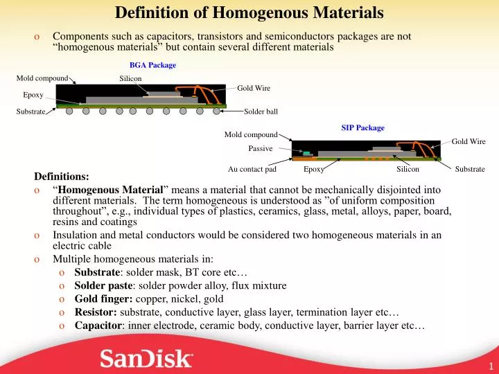definition of homogenous materials