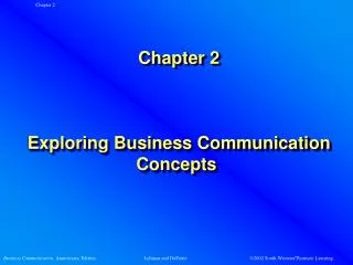 Chapter 2 Exploring Business Communication Concepts