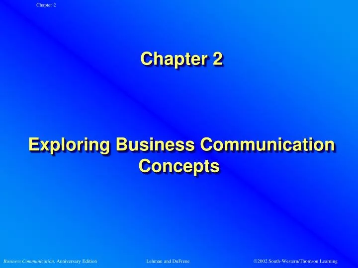 chapter 2 exploring business communication concepts