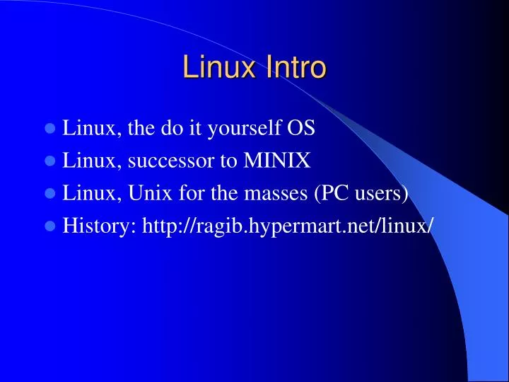 linux intro