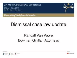 Dismissal case law update
