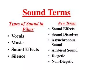 Sound Terms