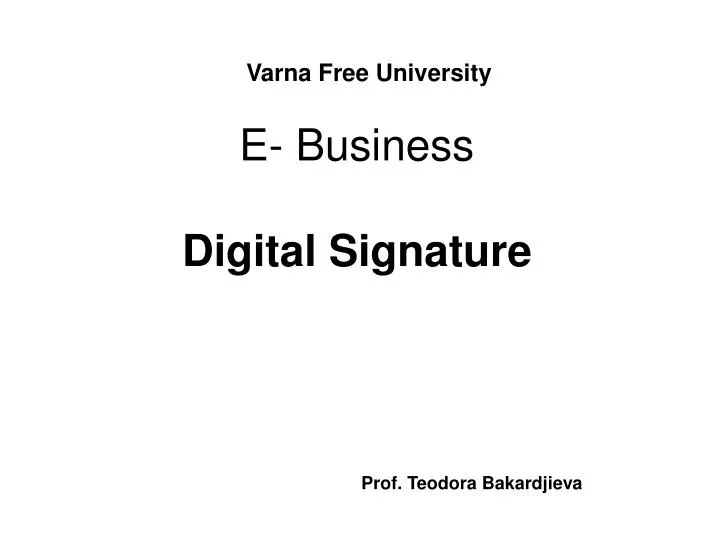 e business digital signature