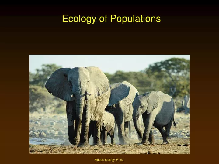 ecology of populations