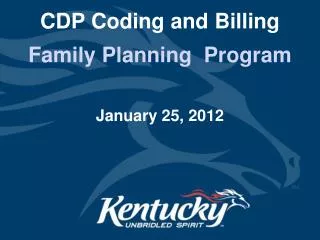 CDP Coding and Billing