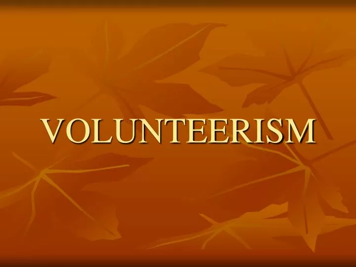 volunteerism