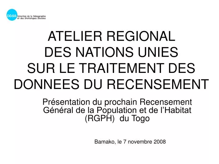 atelier regional des nations unies sur le traitement des donnees du recensement