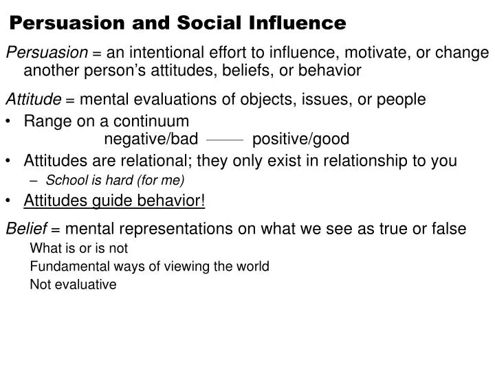 persuasion and social influence