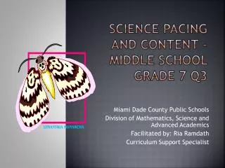 Science Pacing and Content - Middle School Grade 7 Q3