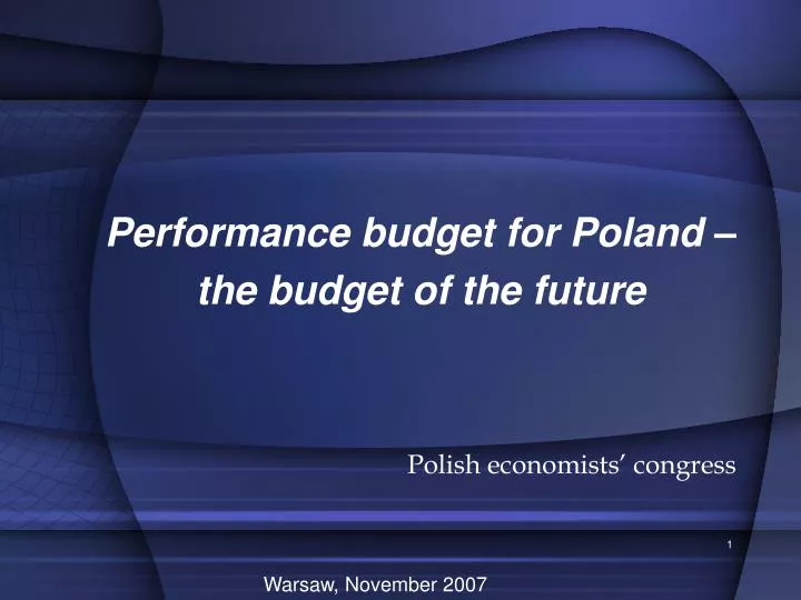 performance budget for poland the budget of the future