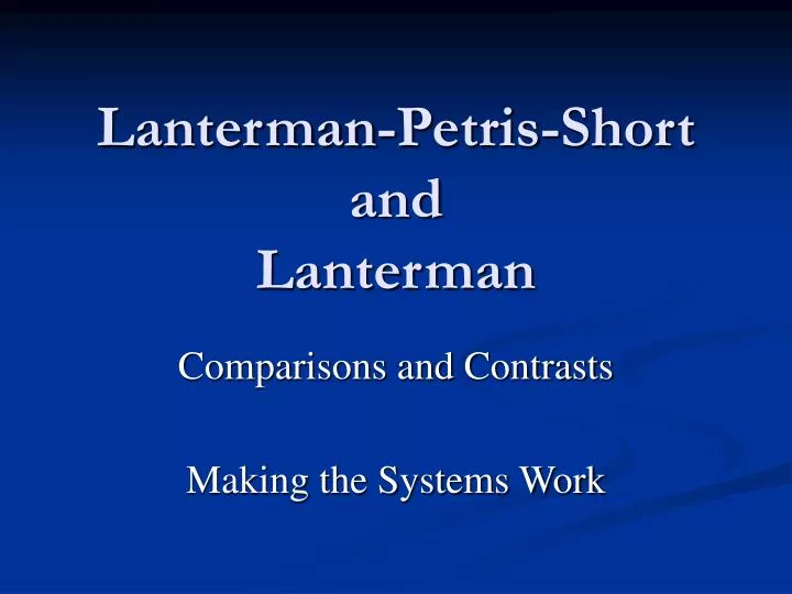 lanterman petris short and lanterman