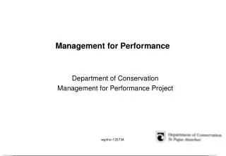 Management for Performance