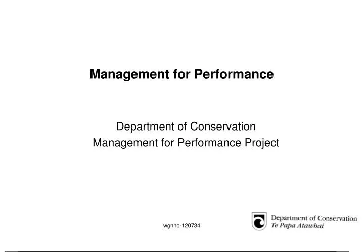 management for performance