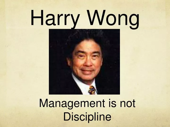 harry wong