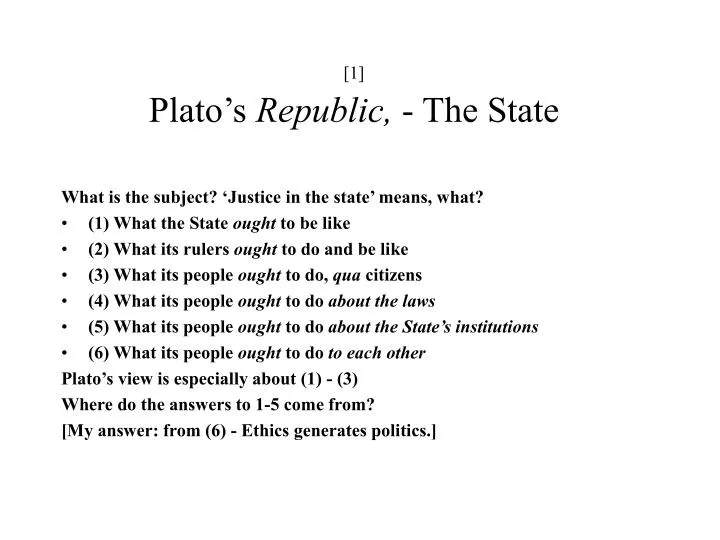 1 plato s republic the state